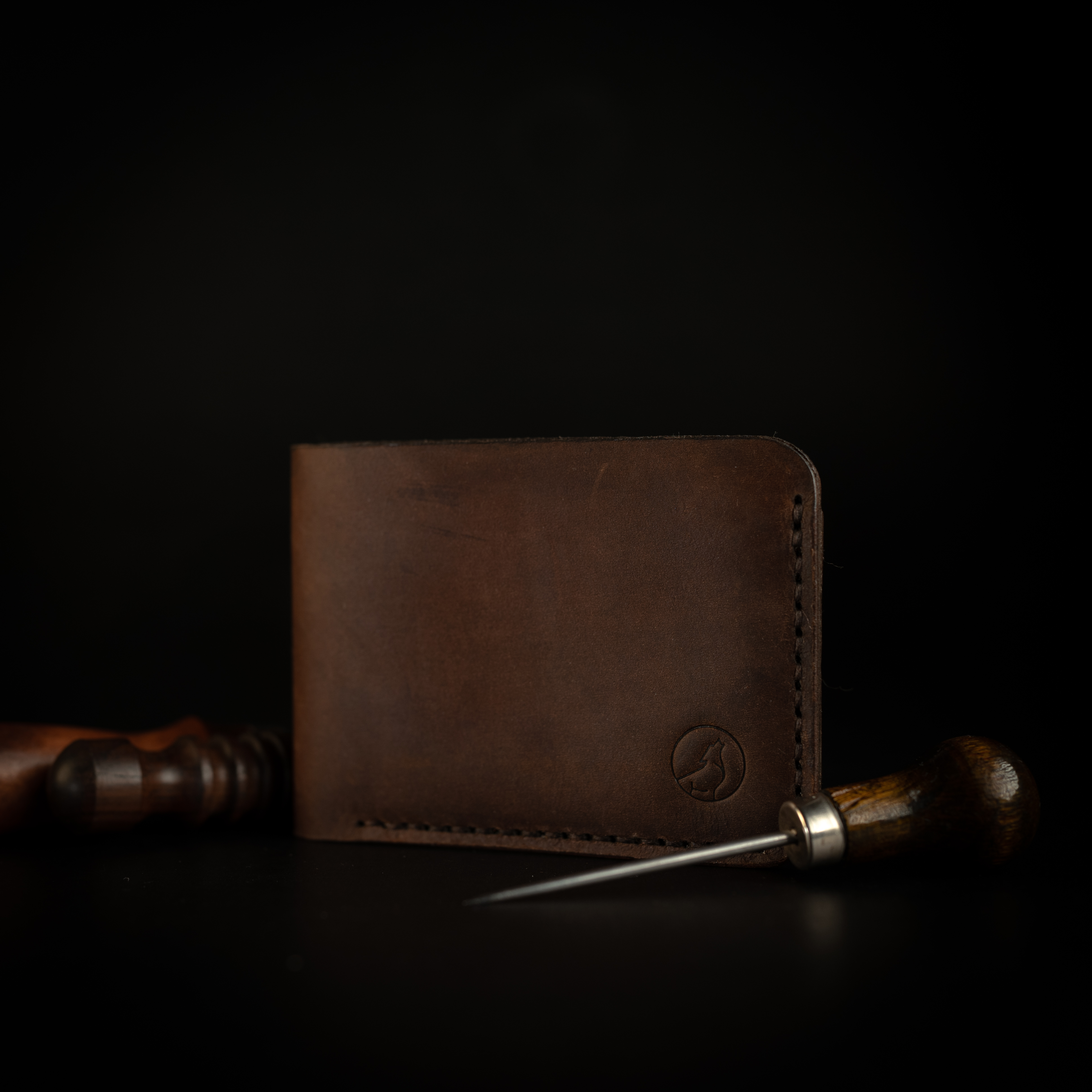 Leather tote bag